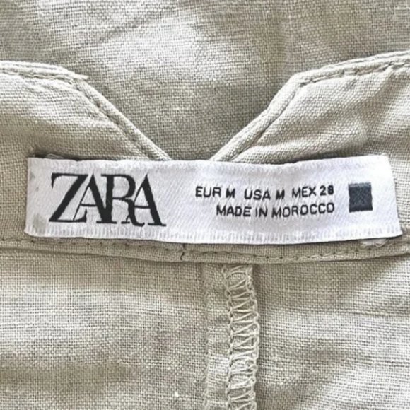 Zara Linen Blend Cape Skirt - M - Picture 2 of 3